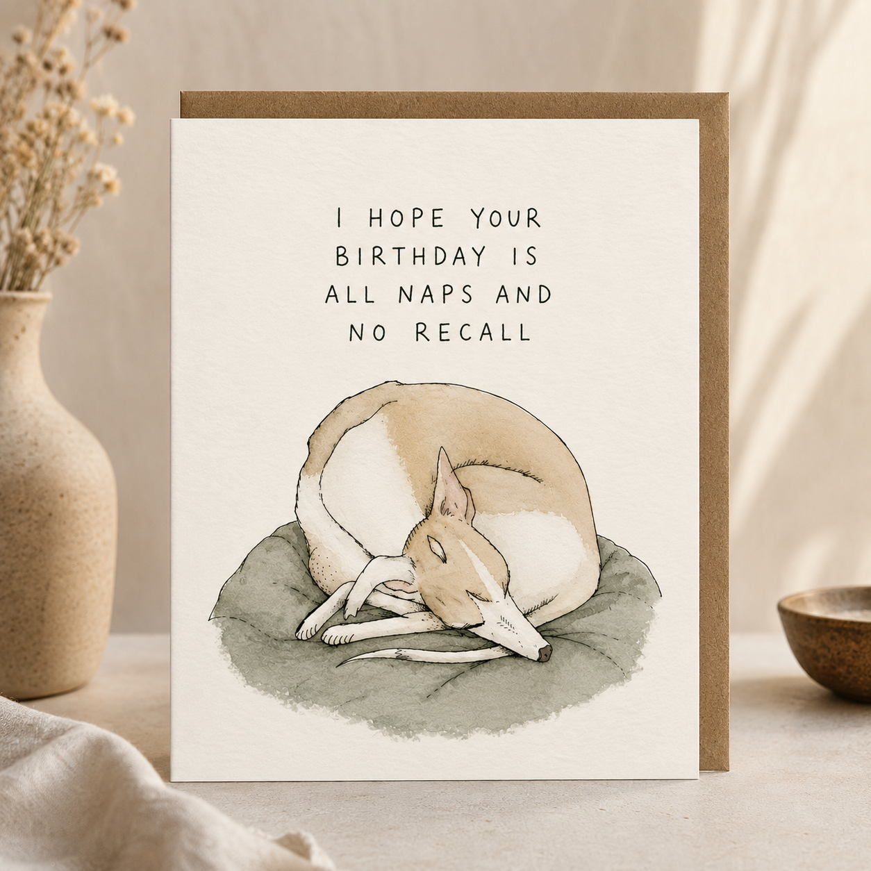 Whippet Wisdom Card – Sleep & Recall